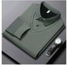 Men's High-End Business Casual Striped Long-Sleeve Polo for Spring & Autumn