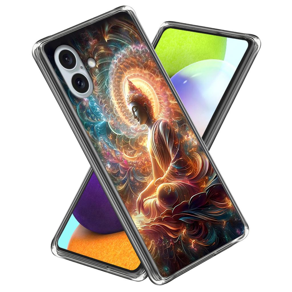 For iPhone 16 Plus Case Shock-Absorbent TPU Pattern Printed Phone Cover