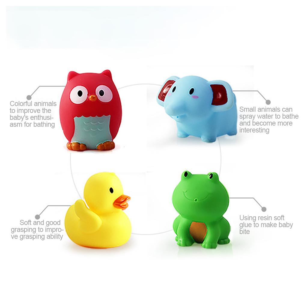 7 Pcs/Set Cute Animals Kids Fishing Net Bath Toys Baby Bath Toys Children Bathtime Fishing Water Play Toys