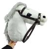 Lightweight Wooden Horse Head Stick With Plush Detail Funny Horse Head Accessory For Theater And Family Parties