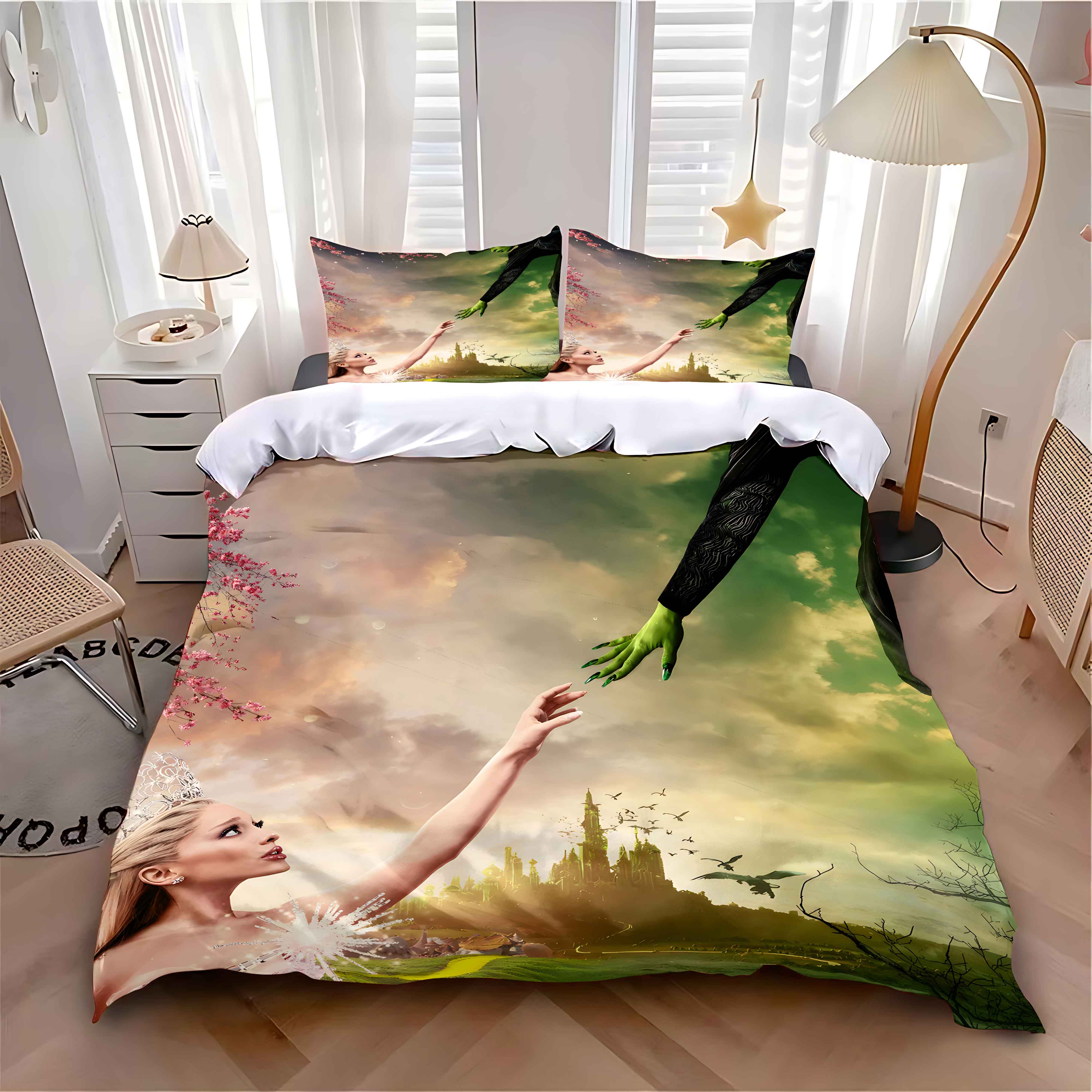 

Movie Wicked Witch Bedding Sets 2-3 Pieces Duvet Cover Pillowcases Polyester Bedroom Home Decoration King Size Bedding Set Eu Single 135x200cm