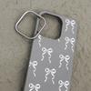 Bowknot Pattern TPU Leather Texture Case For iPhone 16 15 Pro Max 14 Pro 13 12 11 Slim Matte Shockproof Soft Phone Cover