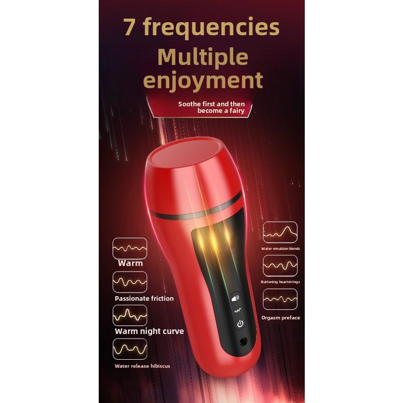 Digital Aeroplane Cup Male Rechargeable Vibration Interactive Pronunciation Cup Electric Masturbator Adult Erotic Sex Products
