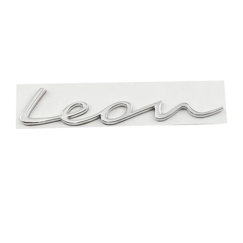Car 3D Metal Trunk Words Letters Logo Decals Emblem Badge Sticker For Seat Leon MK1 MK2 MK3 MK4 MK5 MK6 FR Styling Accessories