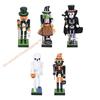 Halloween Wooden Figurine 25cm Seasonal Decor Christmas Nutcracker Figures Statue For Shelves Tables Children's Gifts