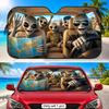 Alien Tourism Sun Visor Aluminum Foil Windshield Sunshade with Reflective UV Protection Heat Insulation Foldable Design