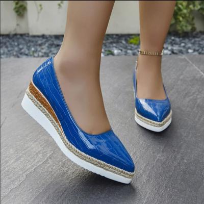 Fashionable Elegant Casual Women's Shoes Plus Size Slope Petite Pointed Toe Single Shoes Comfortable Synthetic Material Spring