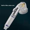 Showerhead Water Saving High Preassure Propeller Flow Showerhead with Fan Built-in Filter Rainfall Bathroom
