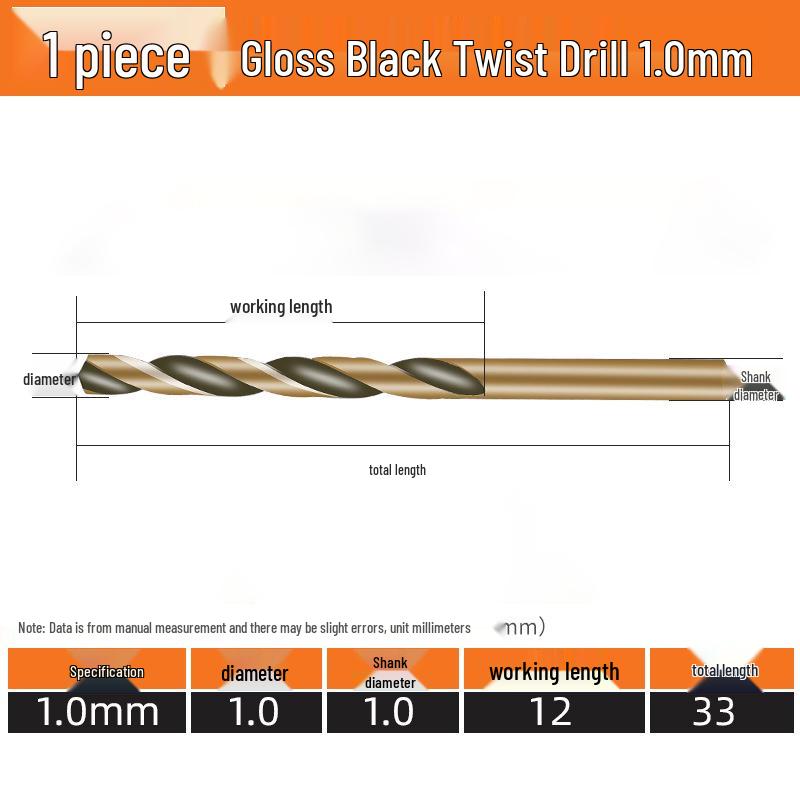 

Сверло спиральное из быстрорежущей стали с цилиндрическим хвостовиком, черно-желтое, полностью шлифованное