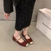 Flat-bottomed French Small Fragrant Single Shoes Women's Shoes 2025 New Spring and Autumn Square Head Temperament Mary Jane Evening Shoes