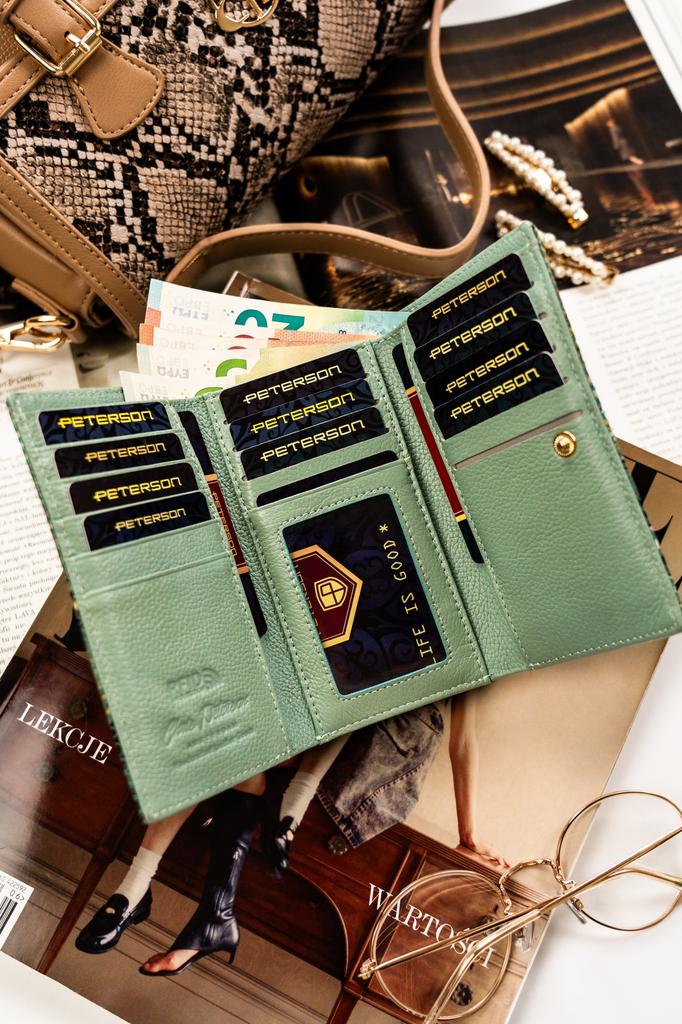 Women's leather wallet PTN 42108-SFL-6204 Blue