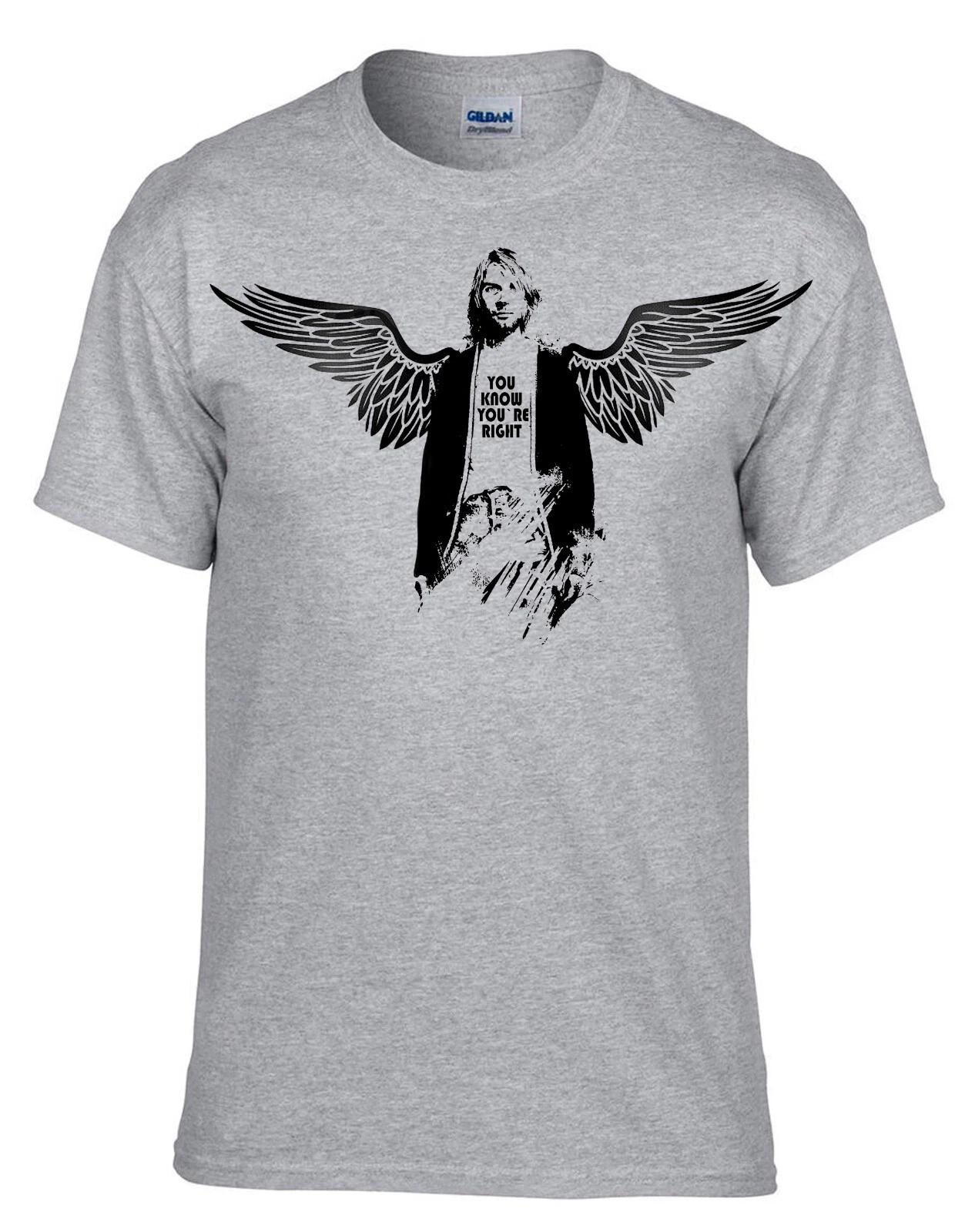 Kurt Cobain Nirvana Rockband Rock Musik Grau T-Shirt -541_Grau XXXL