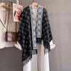 Luxury Warm Cashmere Scarf Women Winter Wraps Shawl Double-Sided Floral Print Pashmina Bufanda Travel Poncho Stoles Echarpe