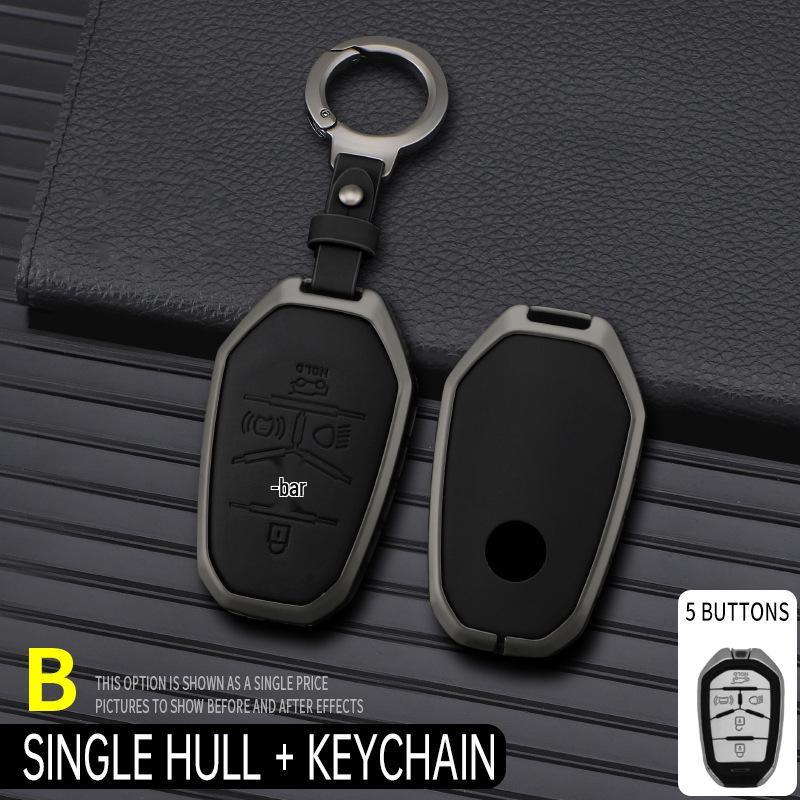 Genuine Leather Key Cover for SsangYong Motor Korando/Rexton Buckle