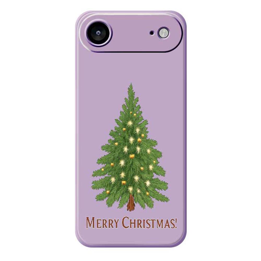 For iPhone 17 Air Case Christmas Tree Pattern Printing Straight Edge TPU Phone Back Cover