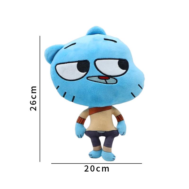 Non-Toxic New World Of Gumball Darwin Plush Doll Cartoon Plushie Kawaii Soft Decor Pillow Toy Kids Christmas Gift