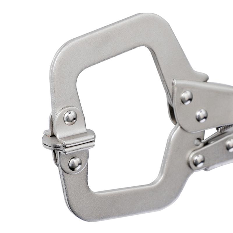 Locking C Clamp Locking Pliers Adjustable Welding Clamps Vises Regular Tip and Swivels Pad for Shop Home Farm Automotive