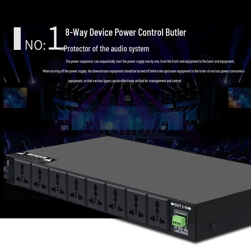 SHILE Professional 8-Channel Audio Power Sequencer Controller YW-9