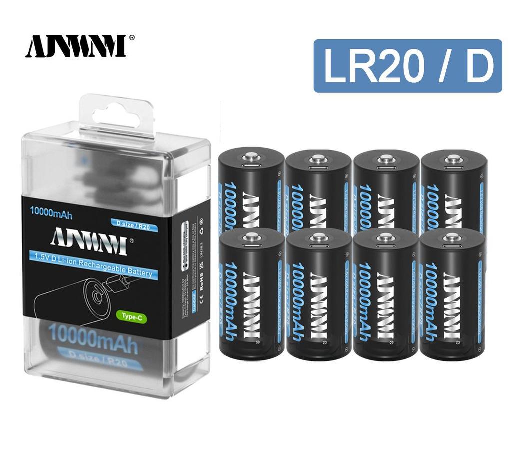 10000mAh 1.5V D-size Battery Type - C USB Rechargeable Li-ion Lipo LR20 Gas Furnace Boiler Water Heater