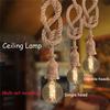 High-end Single/double Head Rope Pendant Light Lamp For Charming Vintage Dcor