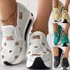 Schnür-Flats Plateau Damen Sportschuhe Mesh Atmungsaktive Sneaker 2025 Sommer Neu Lässige Sandalen Laufen Strand Rocken Tanzschuhe