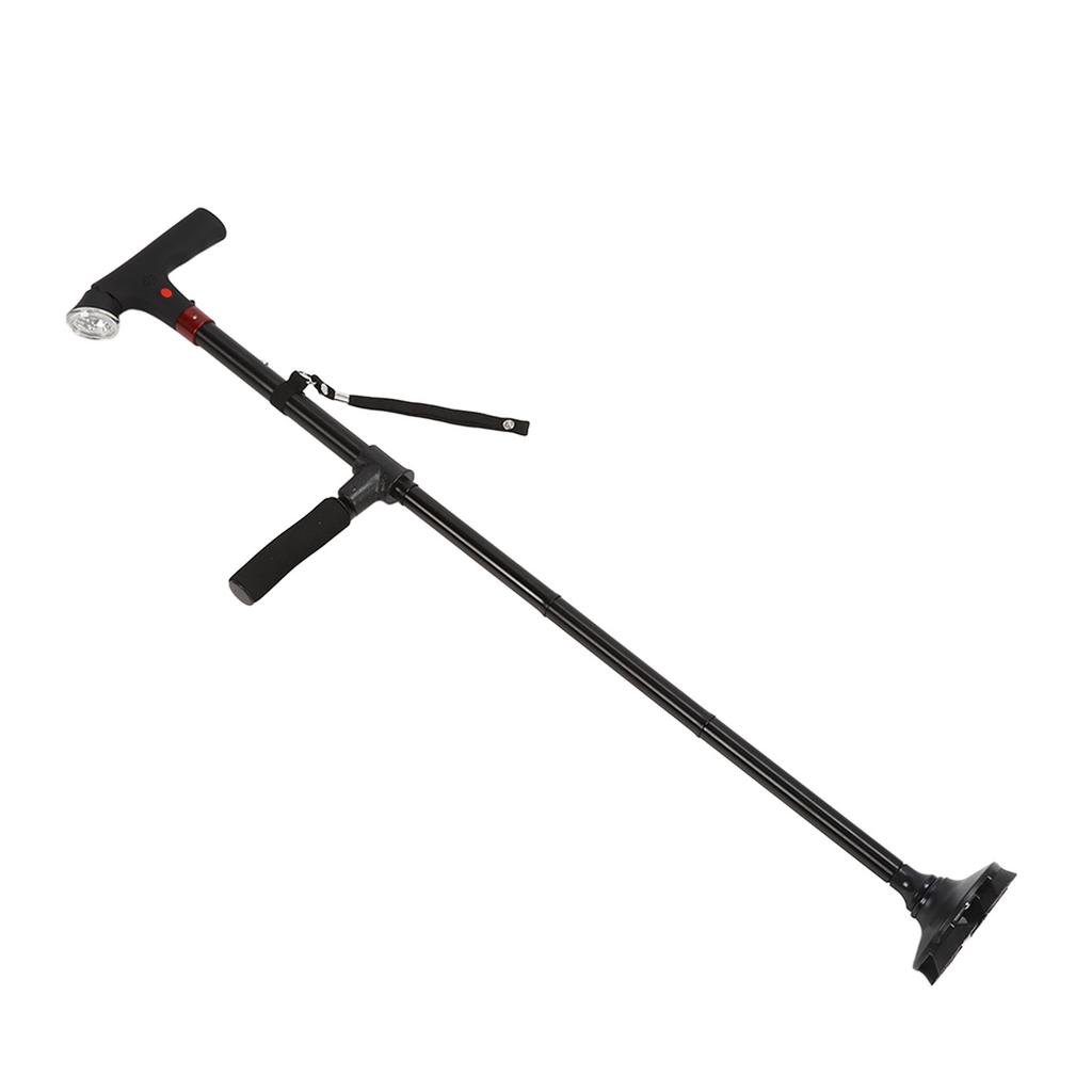 Elderly Folding Cane Height Adjust T Type Handle Extension Walking Cane with LED Light
