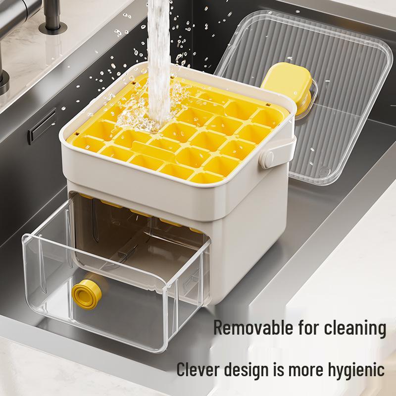 Handheld Ice Cube Mold with Food-Grade Freezer Storage for Homemade Ice