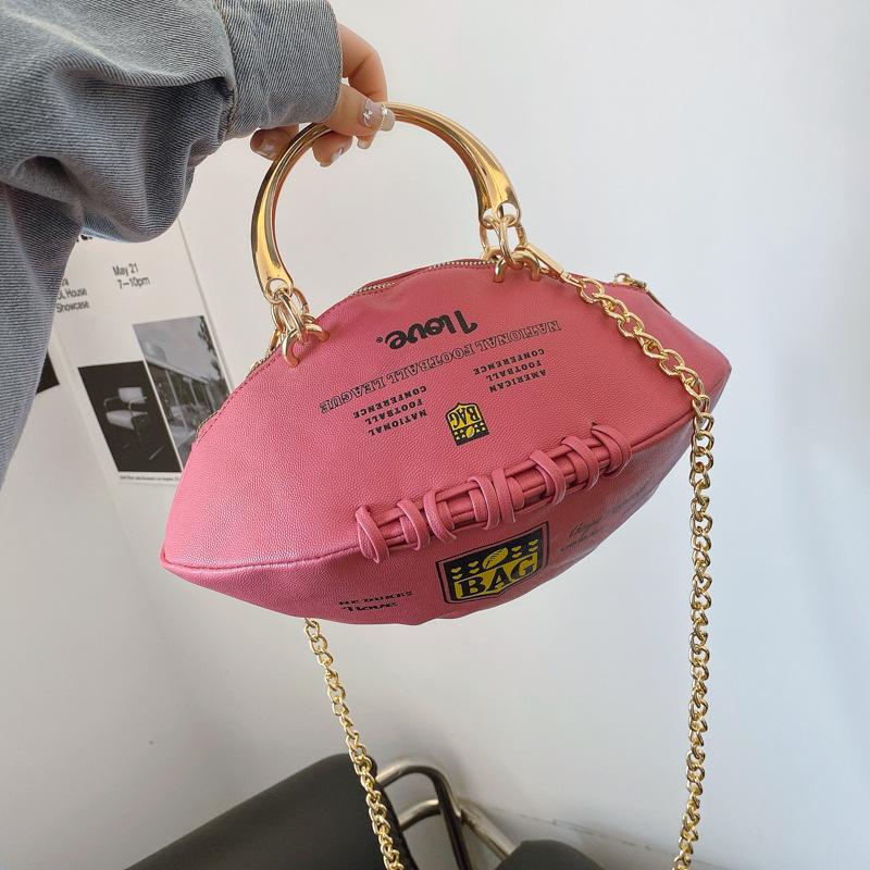 

Personalized rugby bag women 2025 new European and American fashion niche shoulder bag women crossbody small round bag pu