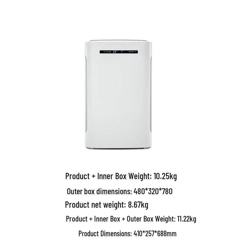 Smart Indoor Air Purifier with Humidification for Office – Eliminates Smog, Smoke, Odors, Bacteria, Allergens, and Releases Negative Ions