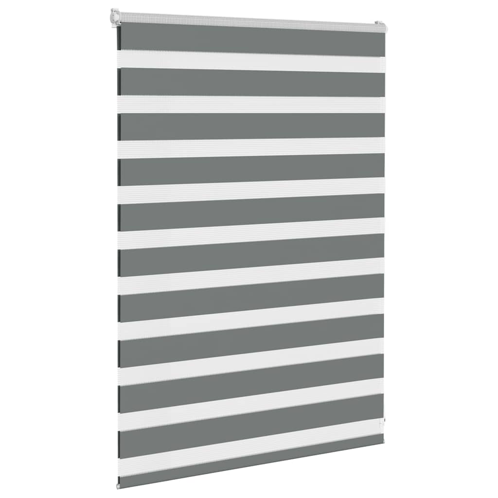 Zebra Double Roller Blind Dark Grey 110x100 cm Fabric Width 105.9 cm Polyester
