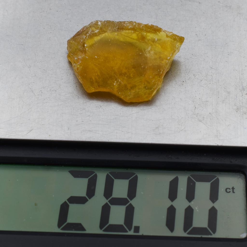 Natural Orange Amber Loose Gemstone 28.20 Ct Uncut Raw Rough for Lapidary and Gem Collections