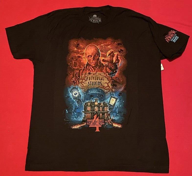 Halloween Horror Nights 2023 STRANGER THINGS VECNA Adult L Large 100% Cotton T-shirt Mens Tees Top NEW S