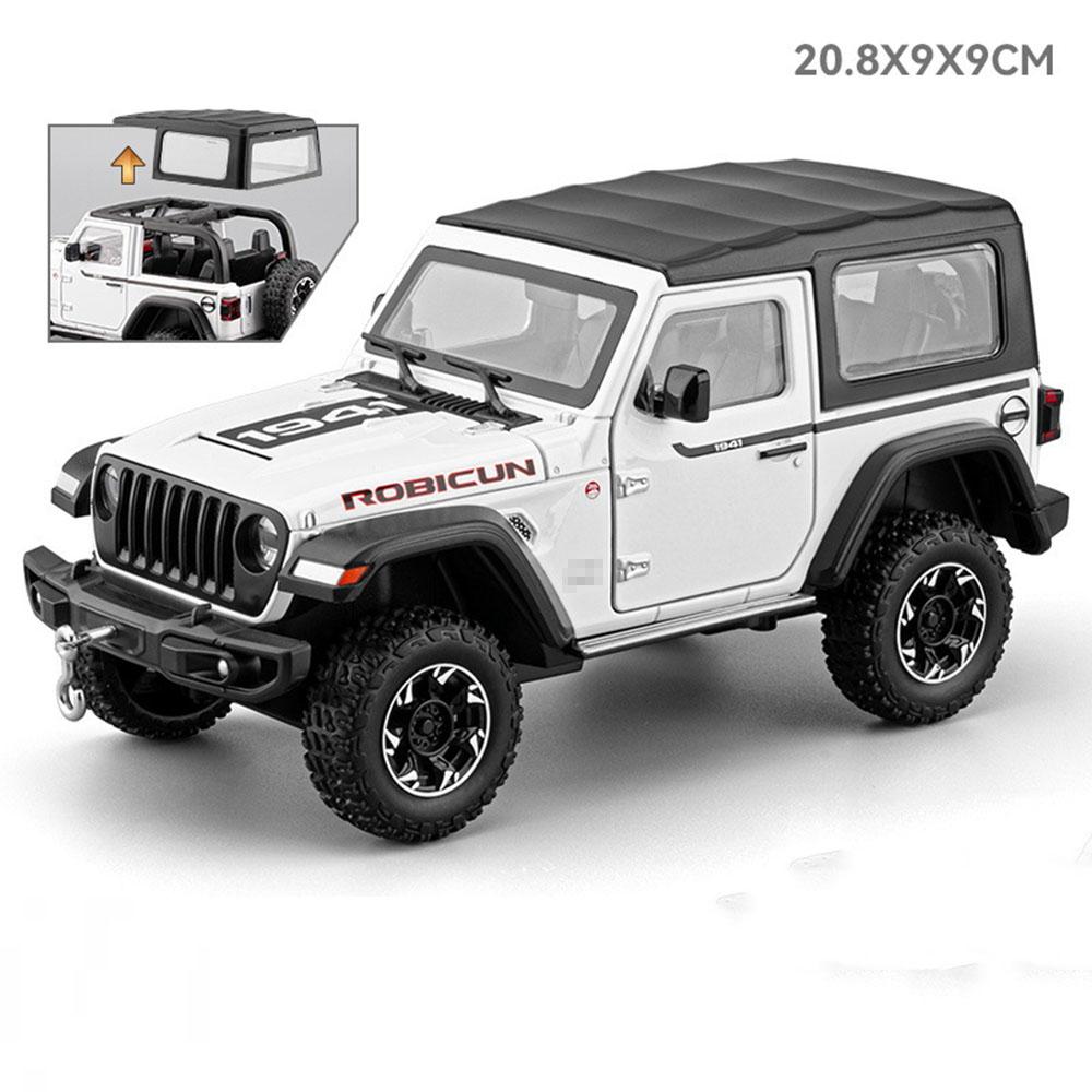 1:24 Wrangler Rubicon Tank 500 SUV Model Car Toy Shock Absorption Wheel Steering Sound Light Off-road Vehicle Models Boys Gifts