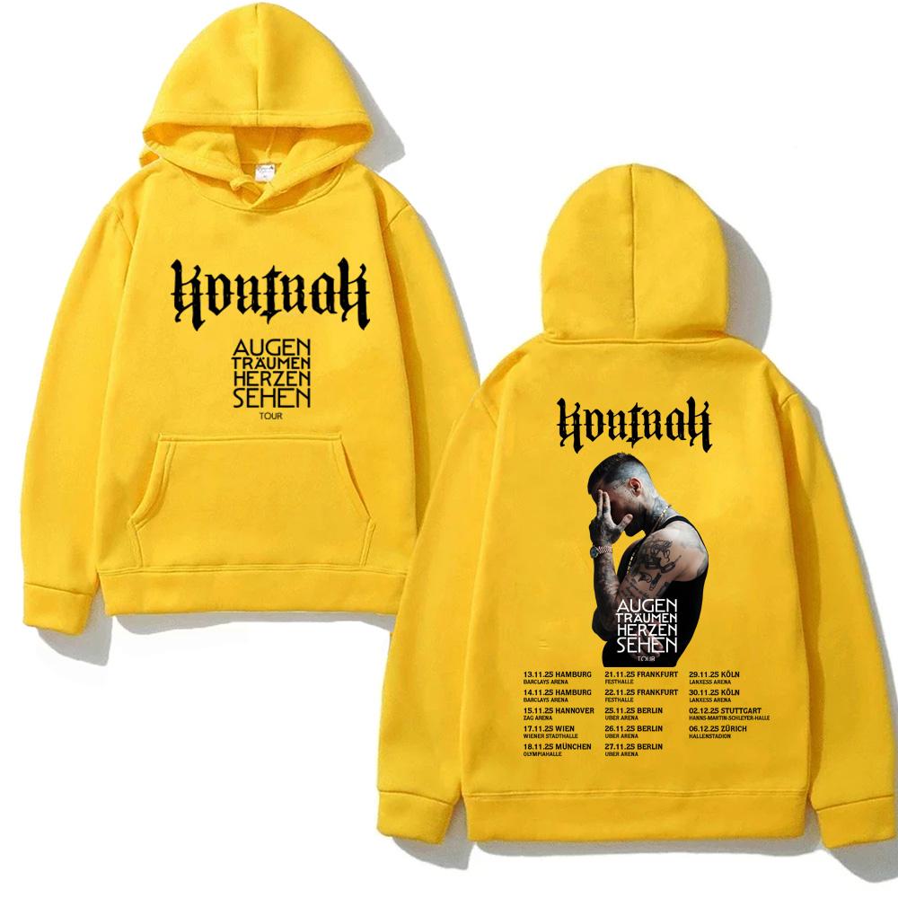 Kontra K 2025NEW Hoodie Graphic Print Punk Sweatshirt AUGEN TRÄUMEN HERZEN SEHEN TOUR Popular Clothing Unisex Pullovers