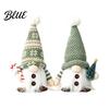 Durable Fabric Holiday Figurines Lighted Christmas Gnome Decorations Plush Dwarf Dolls with Warm Lights Yellow Light Decor Knitted Hats Ornaments
