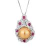 Jewelry Live Broadcast Imitation Pearl Necklace New Tahitian Mother Of Inlaid Gemstone Pendant Women's