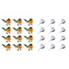 12x Oiseaux Artificiels pour Photographie, Ornements Décoratifs pour Sapin de Noël, Faux