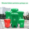 Heavy-Duty Outdoor Waste Bin with Lid and Wheels