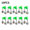 5/10pcs Fishing Bite Alarms Fishing Rod Bells Tip Clip Bells Ring Green ABS Fishing Accessory Outdoor Pole Fish Bites Indicators