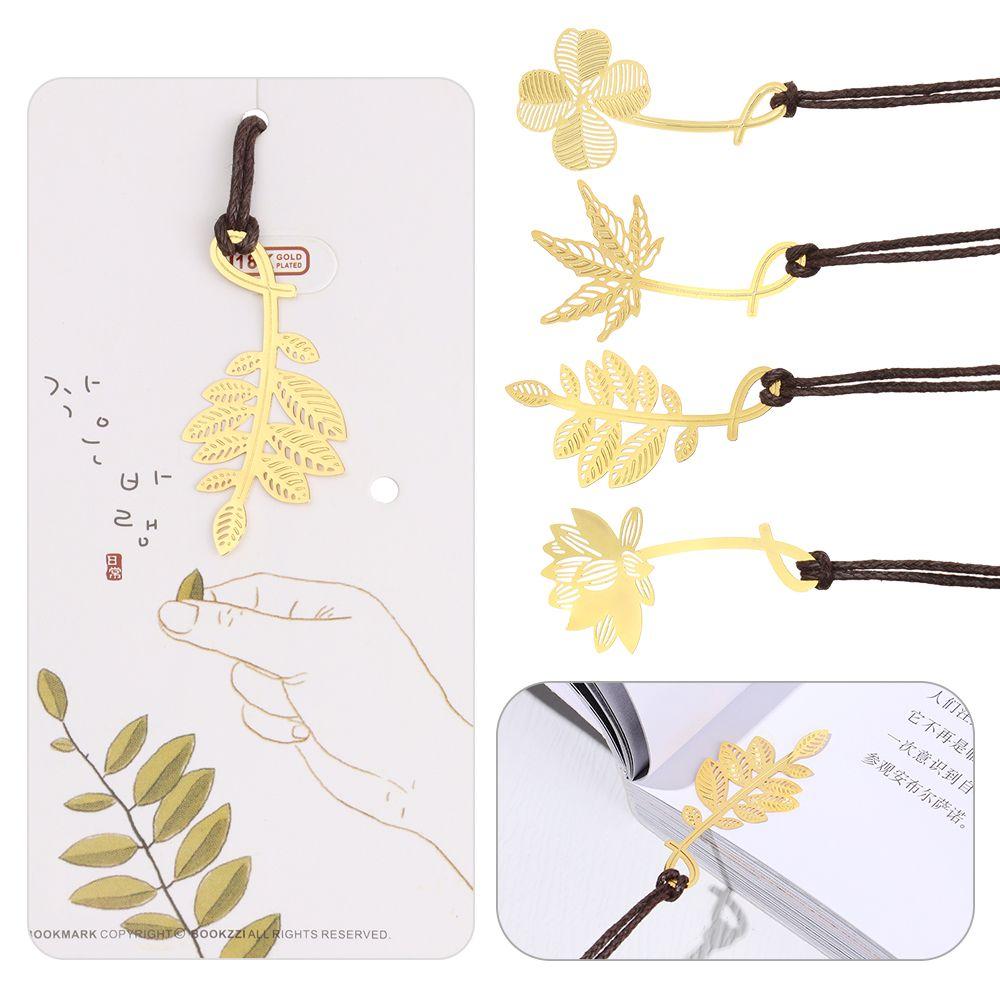 

Stationery Exquisite Creative Lanyard Metal Gold-plated Hollow Metal Bookmark