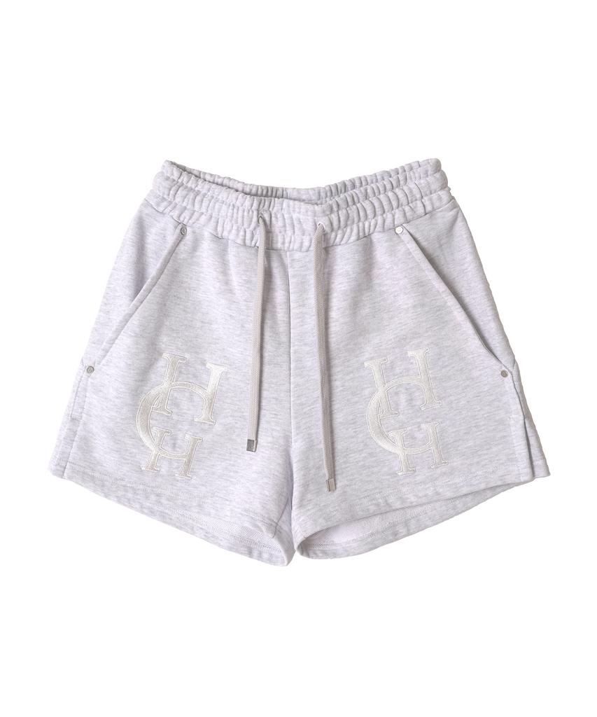 HARDCORE HAPPINESS Moonlight Elastic Waist Shorts_Melange Gray