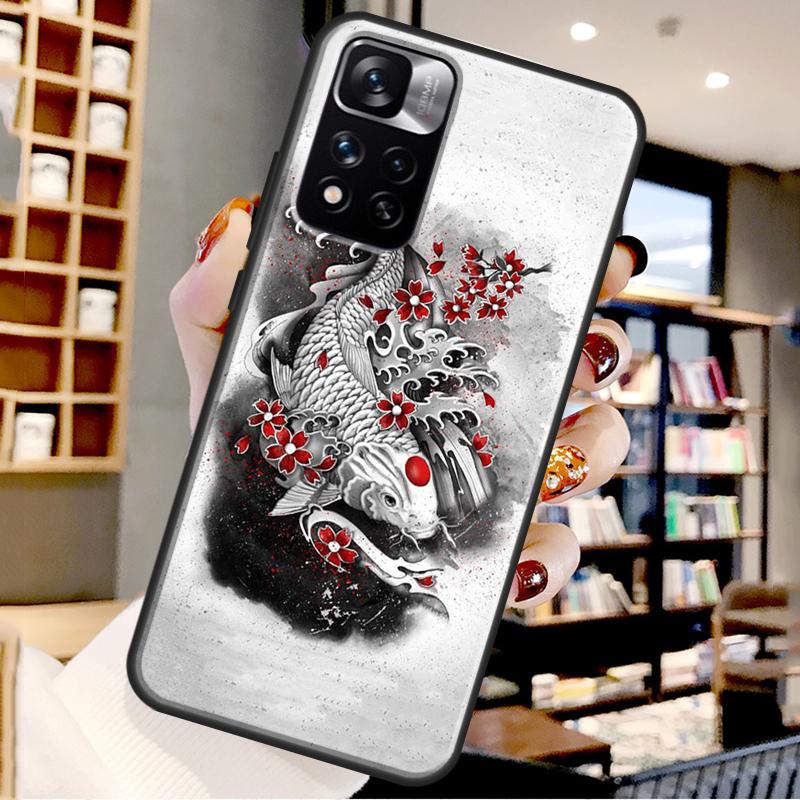 

Japanese Koi Case For Xiaomi Redmi Note 12 11 10 9 8 Pro Note 12S 11S 10S 9S Cover For Redmi 9 10 12 C Redmi Note 8T