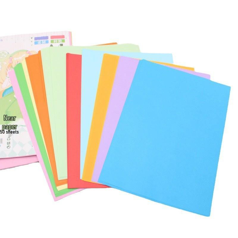 A4 Origami papír: 10 barev, 50 listů, DIY řemesla, dětský ruční papír, průsvitný.