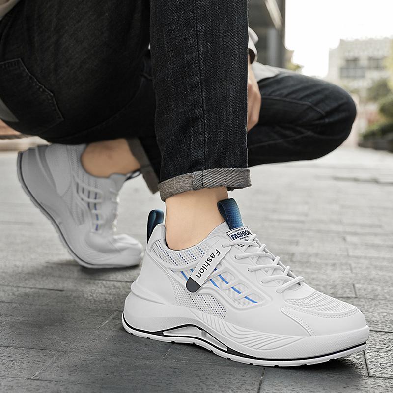 MAEDEF Men's Shoes Casual Sneakers Breathable White Running Sports Shoes Tennis Shoes for Men Travel Walking Flats Mens Sneakers