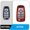 T-Carbon Fits Ford F150 Raptor Key Fob Cover With Keychain;Key Fob Case Compatible With Ford Bronco Raptor 2025;Glass Fiber Key Shell Protector Fits