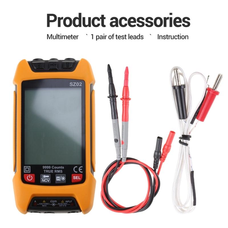 Digital Multimeter Voltage Current Resistance Tester with Flashlight NCV for Measuirng AC/for DC Voltage Current Frequen