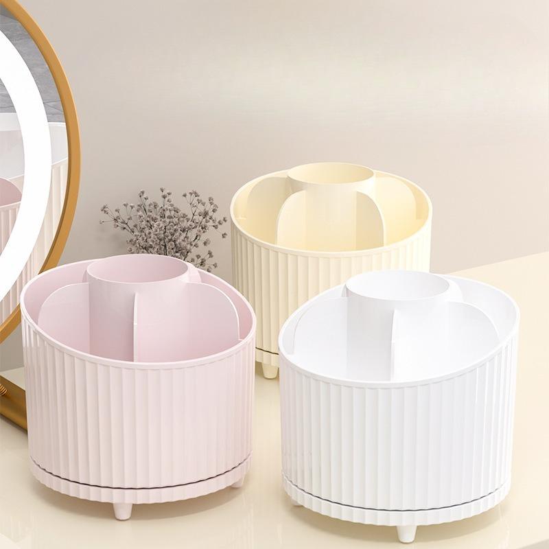 Desktop Rotating Pen Holder, Cosmetics Storage Box, Lipstick, Eye Shadow, Eyebrow Pen Holder, Dressing Table, Makeup Brush Bucket, Storage Rack