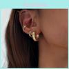 Style Geometric Stainless Steel Earrings With Rhinestone Accents For Women
