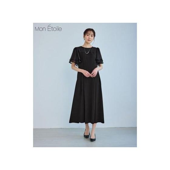 ROPE  PICNIC [Mon Etoile] Flare sleeve bustier design dress (Black (01))