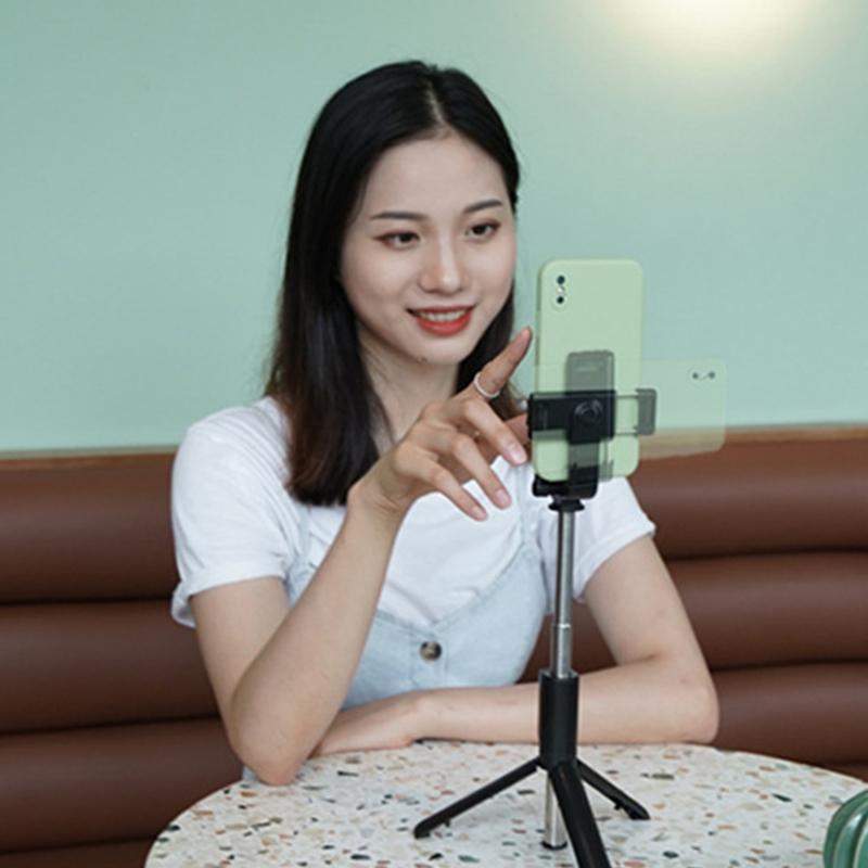 Cell Phone Selfie Stick Tripod Bluetooth Remote Wireless Selfi Stick Phone Holder Stand With Beauty Fill Light For Phone